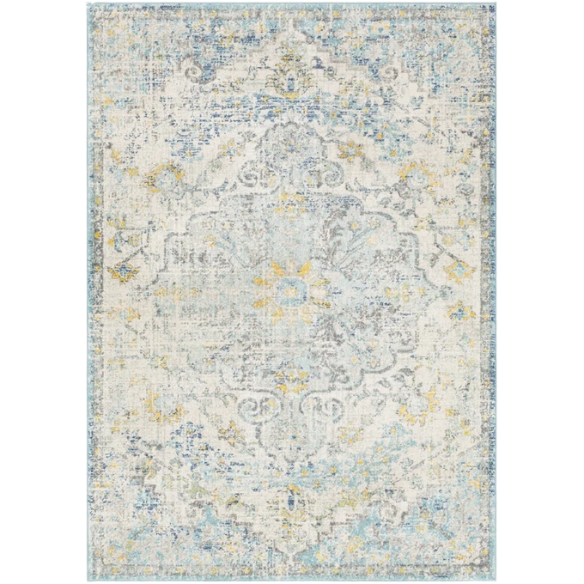 Timeless Traditional Woven Area Rug – Machine-Woven Polypropylene, Medium Pile, Durable and Easy to Clean