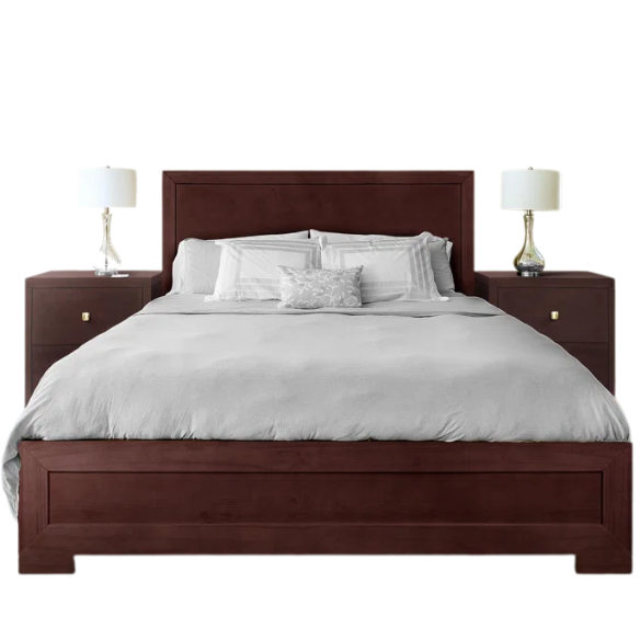 Polished Wooden Platform Full Double Size Bedroom Set – Elegant Design with Sturdy Construction and Timeless Appeal