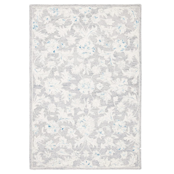 Tufted Wool Area Rug – Luxurious Floral Design