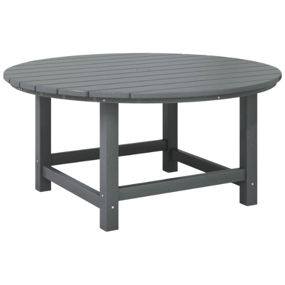 Outdoor Conversation Table – Stylish, Weather-Resistant Recycled Plastic Table with Slat-Style Top for Patios and Gardens