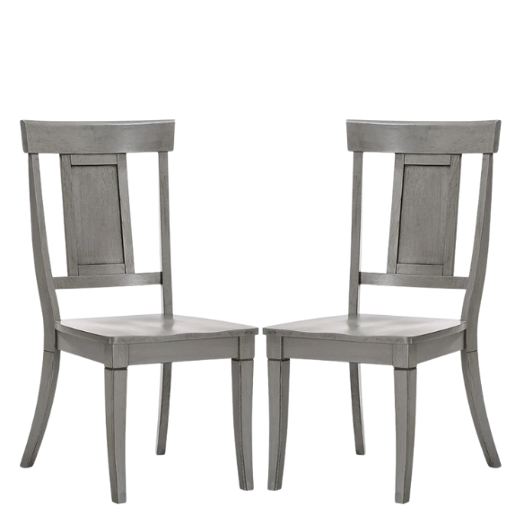 Solid Wood Slat Back Dining Chairs (Set of 2) – Farmhouse Style Seating