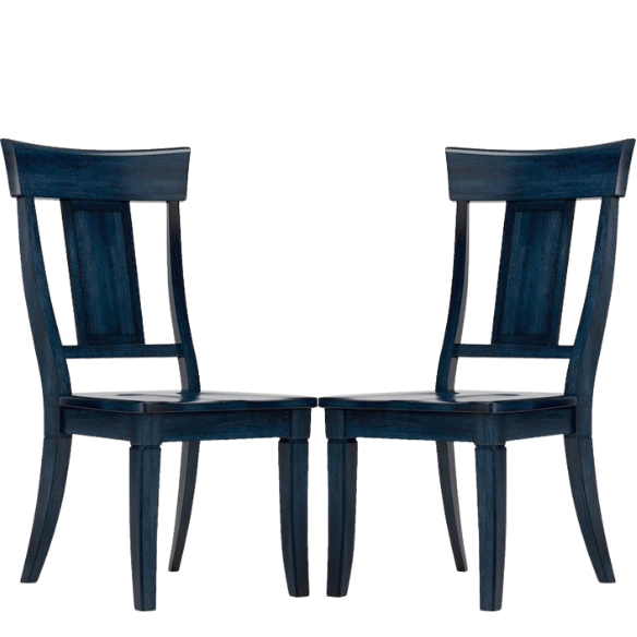 Solid Wood Slat Back Dining Chairs (Set of 2) – Farmhouse Style Seating