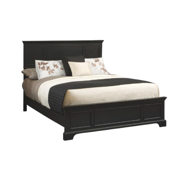 Queen Size Solid Wood Bed with Polished Finish and Classic Design