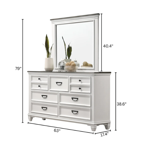 Solid Wood 6-Piece Storage Bedroom Collection – Rustic Charm with Headboard Storage, USB Charging Station, and Durable New Zealand Pine Construction