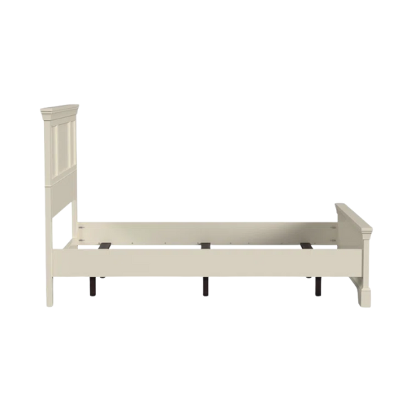 Queen Size Solid Wood Bed with Polished Finish and Classic Design