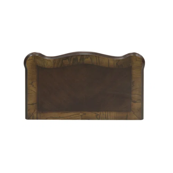4-Piece Configurable Bedroom Set with Solid Cherry Wood Construction, Antique Walnut Veneer, Crown Molding, Carved Claw Feet, and Ample Storage - Includes Bed, Dresser, Nightstand, and Matching Mirror