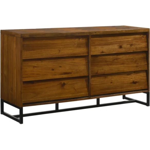 Industrial Mid-Century Modern Platform Bedroom Set with Herringbone Design Headboard – Stylish and Versatile