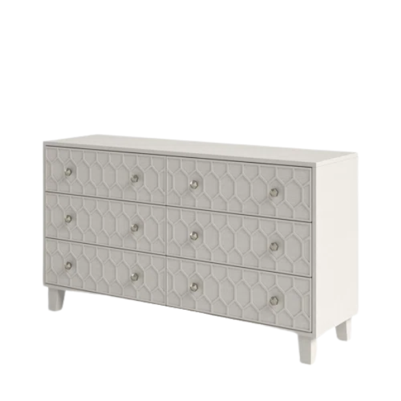 Modern Panel Configurable Bedroom Set with Honeycomb Design Headboard – Stylish and Contemporary with Sleek Lines and Sophisticated Appeal