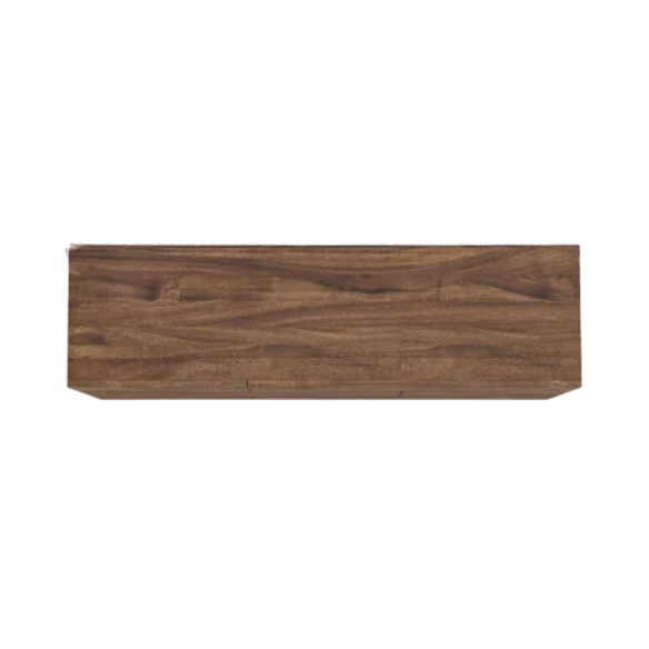Boho-Inspired Configurable Bedroom Set with Bold Design, Solid Wood Construction, and Wavy Accents - Includes Platform Bed, Nightstand, and 6-Drawer Dresser in Rich Brown Finish