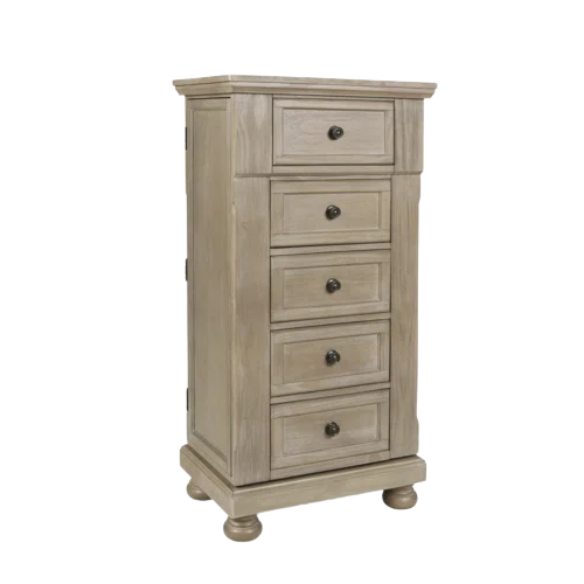 Stylish King Platform Solid Wood Configurable Bedroom Set – Featuring Curved Paneled Headboard, Footboard Storage Drawers, Seven-Drawer Dresser, and Two-Drawer Nightstand for a Functional and Clutter-Free Teen Retreat