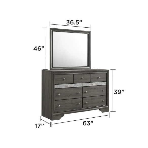 Minimalist Elegance Platform 5-Piece Queen Bedroom Set – Stylish, Cozy, and Tastefully Adorned