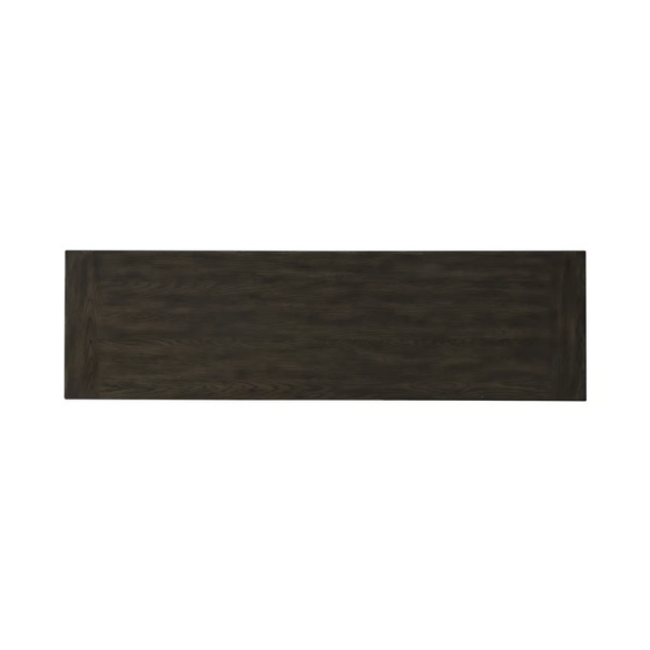 Rustic Elegance 3-Piece King Panel Bed, Dresser & Mirror Set in Saddle Brown – Crafted with Rubberwood and Split Heart White Oak Veneers, Soft-Close Drawers, Cedar Lining, Antique Pewter Hardware, and Crown Molding Details