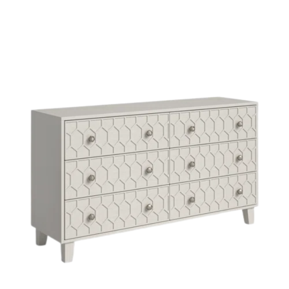 Modern Panel Configurable Bedroom Set with Honeycomb Design Headboard – Stylish and Contemporary with Sleek Lines and Sophisticated Appeal