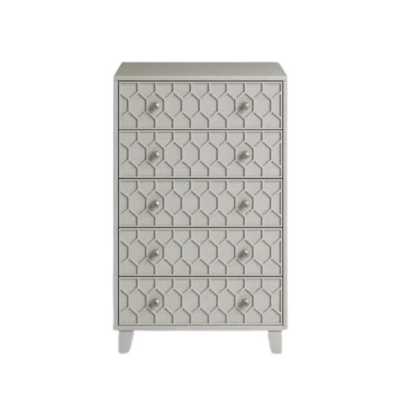 Modern Panel Configurable Bedroom Set with Honeycomb Design Headboard – Stylish and Contemporary with Sleek Lines and Sophisticated Appeal