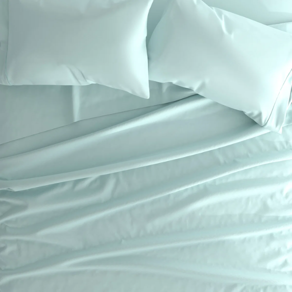 Seafoam Green Deep Pocket Microfiber Sheet Set – 4-Piece Soft, Wrinkle-Free Bedding with Pillowcases