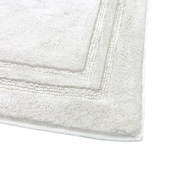 White Cotton 2-Piece Bath Rug Set – Plush, Non-Slip, Highly Absorbent Rugs (20" x 30" & 24" x 36")