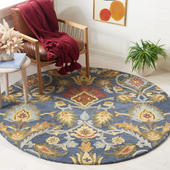 Tufted Wool Area Rug – Luxurious Floral Design