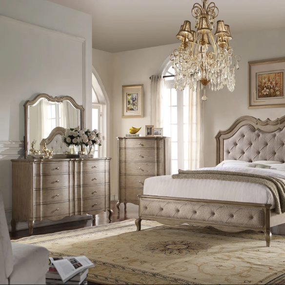 Elegant Upholstered Standard Configurable Bedroom Set – Designed with Luxurious Upholstery for a Sophisticated and Comfortable Bedroom Retreat