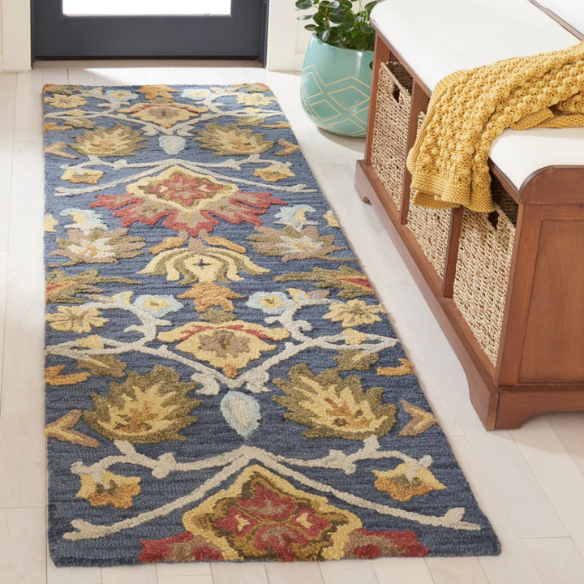 Tufted Wool Area Rug – Luxurious Floral Design
