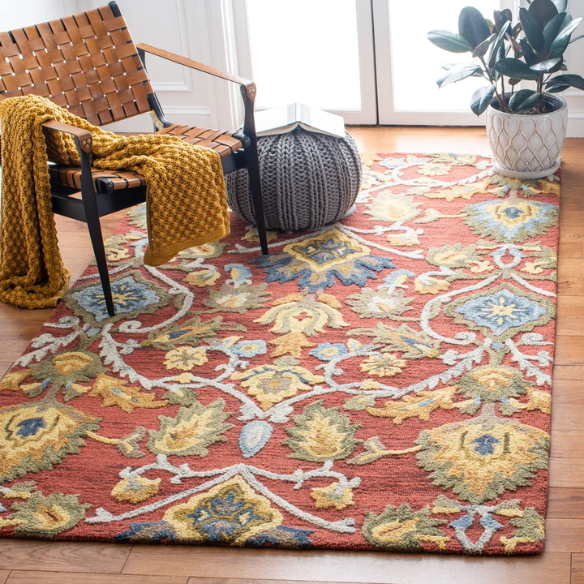 Tufted Wool Area Rug – Luxurious Floral Design