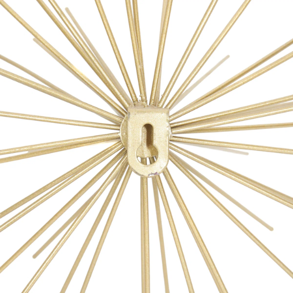 Metal 3D Long Spike Wall Décor Set – Contemporary Sunburst Design for Living Room, Entryway & Bedroom Accent