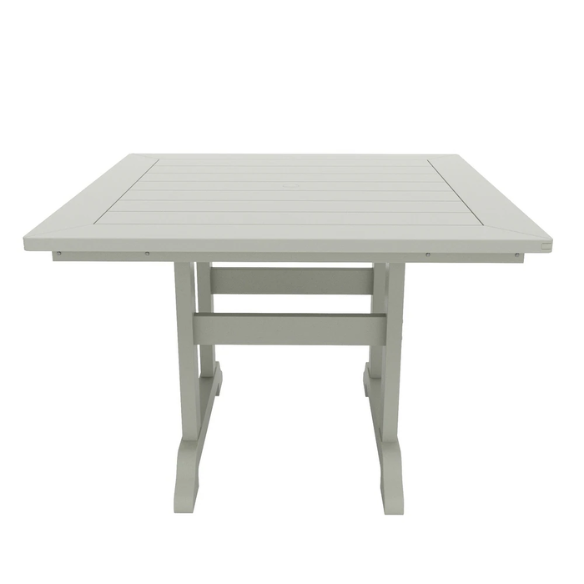 All-Weather Outdoor 43" Square Dining Table – Durable, Eco-Friendly, and UV-Resistant Patio Dining Table with Umbrella Hole
