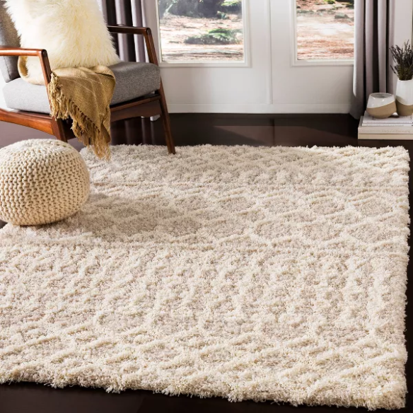 Soft Cozy Woven Shag Bohemian Tribal Area Rug