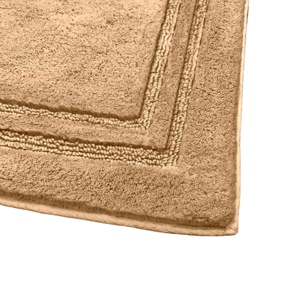 Light Brown Cotton 2-Piece Bath Rug Set – Plush, Non-Slip, Highly Absorbent Rugs (20" x 30" & 24" x 36")