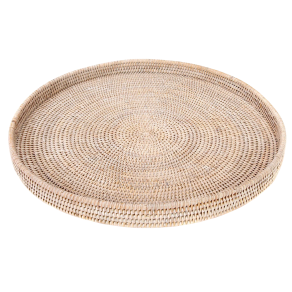Wicker Serving Tray – Coastal-Inspired, Natural Rattan Design for Dining & Decor