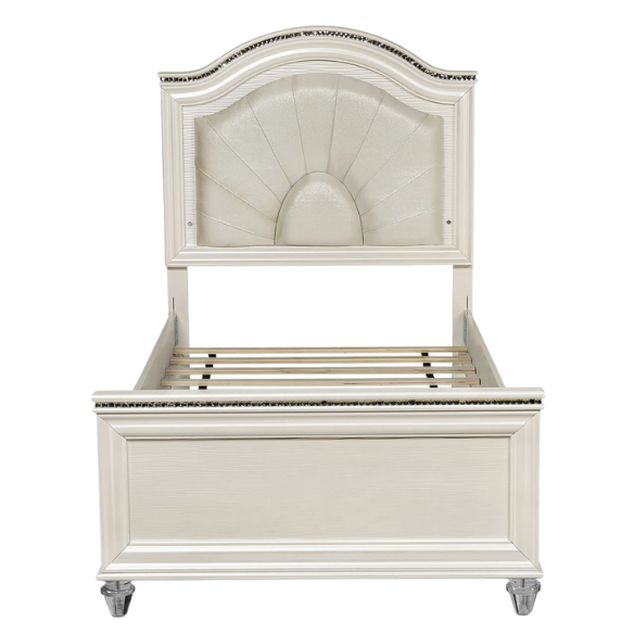 Elegant Pearl White 3-Piece Twin Bedroom Set – Timeless Beauty & Sophisticated Design
