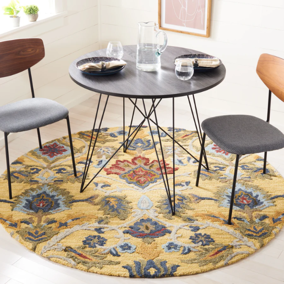 Tufted Wool Area Rug – Luxurious Floral Design