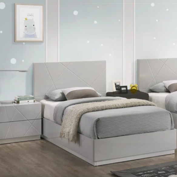Contemporary Elegance: Sleek Twin Bed for Modern Living
