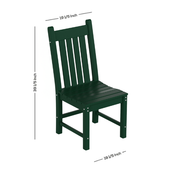 All-Weather Outdoor Patio Dining Chair with Arms – Durable HDPE Construction for Long-Lasting Comfort and Style