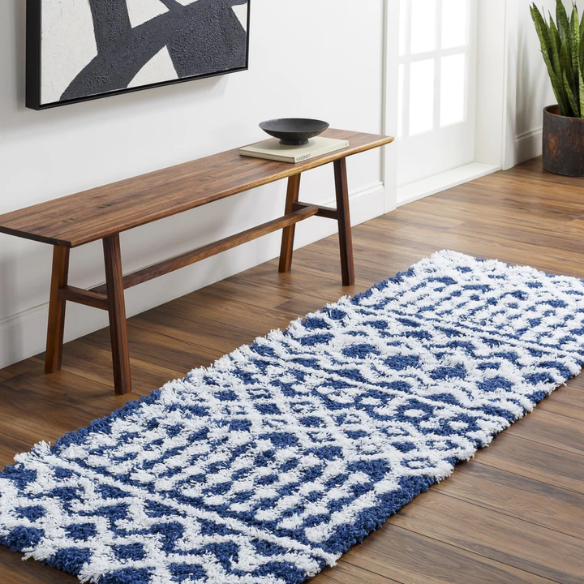 Soft Cozy Woven Shag Bohemian Tribal Area Rug