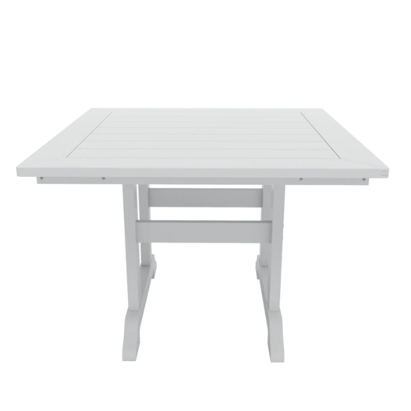All-Weather Outdoor 43" Square Dining Table – Durable, Eco-Friendly, and UV-Resistant Patio Dining Table with Umbrella Hole
