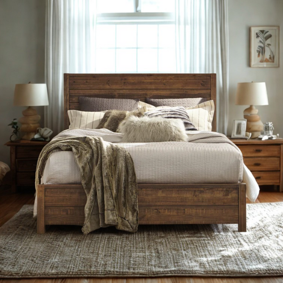 Stylish Wooden Twin 2-Piece Bedroom Set: Elegant Design for Cozy and Functional Spaces