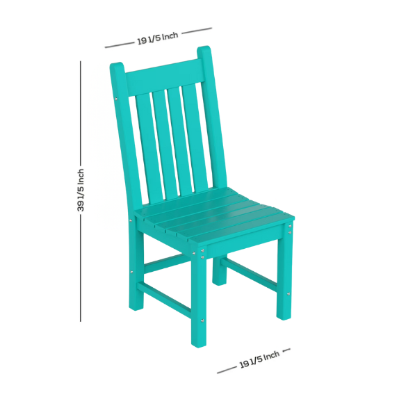 All-Weather Outdoor Patio Dining Chair with Arms – Durable HDPE Construction for Long-Lasting Comfort and Style