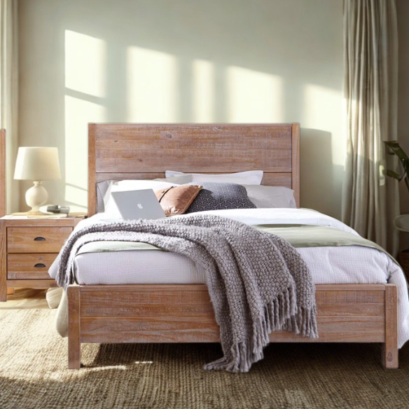 Stylish Wooden Twin 2-Piece Bedroom Set: Elegant Design for Cozy and Functional Spaces