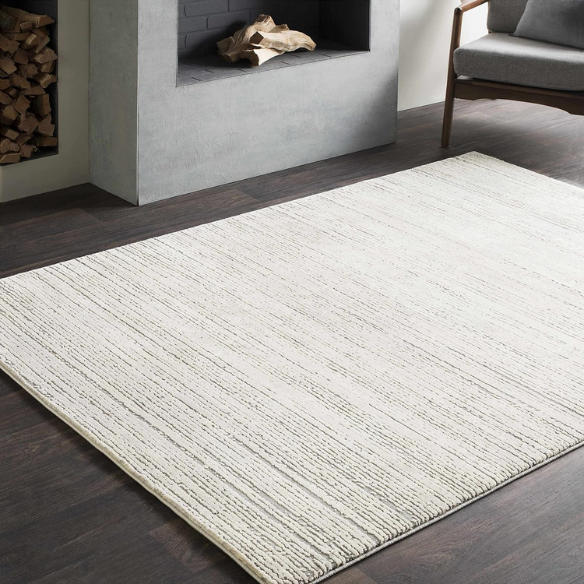 Modern Abstract Gray Area Rug – Stain-Resistant, High-Low Pile, Distressed Ivory Hues for a Relaxed, Stylish Touch