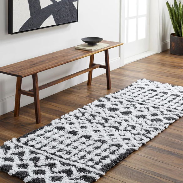Soft Cozy Woven Shag Bohemian Tribal Area Rug