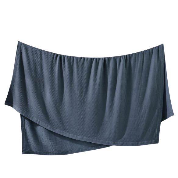 Blue Egyptian Cotton Quilted Blanket – Soft, Breathable & All-Season Comfort