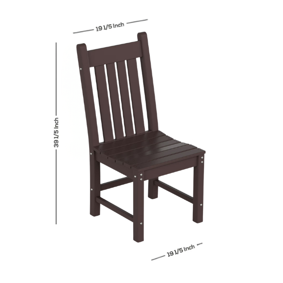 All-Weather Outdoor Patio Dining Chair with Arms – Durable HDPE Construction for Long-Lasting Comfort and Style