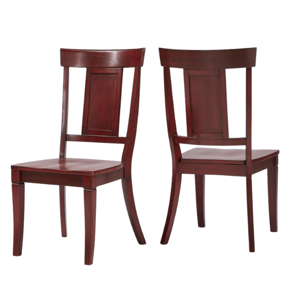 Solid Wood Slat Back Dining Chairs (Set of 2) – Farmhouse Style Seating