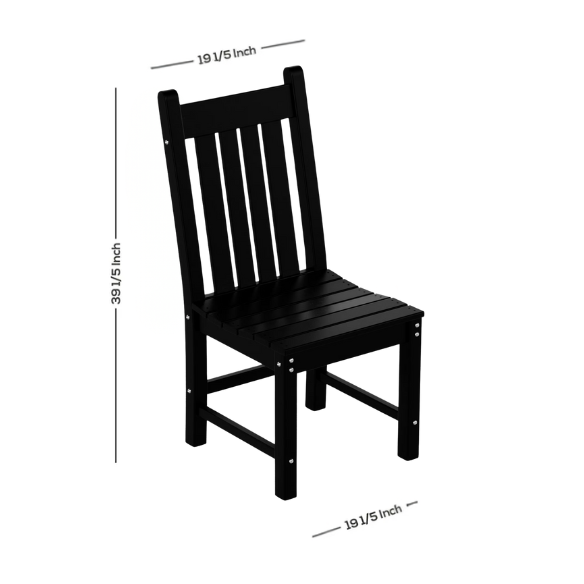 All-Weather Outdoor Patio Dining Chair with Arms – Durable HDPE Construction for Long-Lasting Comfort and Style