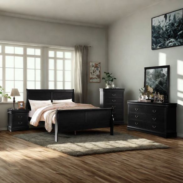 Sleek Solid Wood 6-Piece Twin Bedroom Set – Modern Design & Premium Craftsmanship