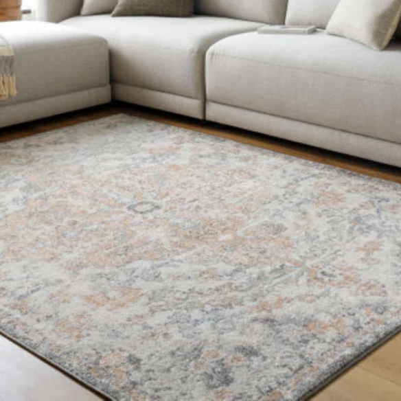 Timeless Traditional Woven Area Rug – Machine-Woven Polypropylene, Medium Pile, Durable and Easy to Clean