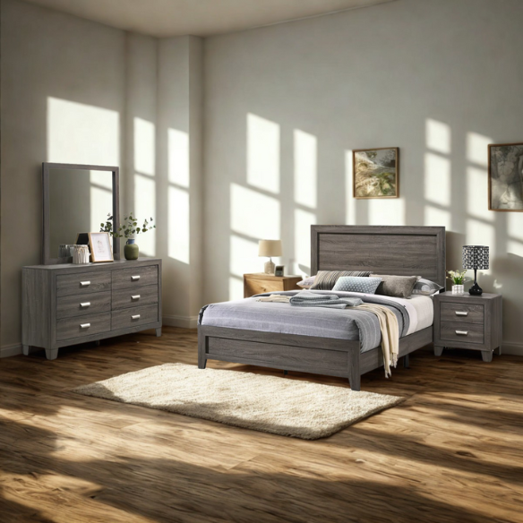 Rustic Wooden 5-Piece Twin Bedroom Set – Timeless Charm & Sturdy Craftsmanship