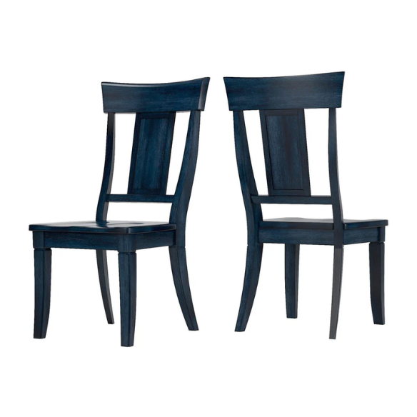 Solid Wood Slat Back Dining Chairs (Set of 2) – Farmhouse Style Seating