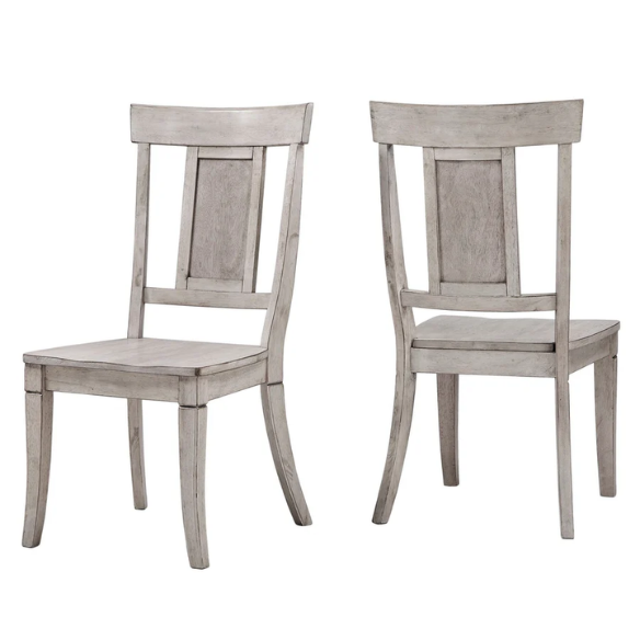Solid Wood Slat Back Dining Chairs (Set of 2) – Farmhouse Style Seating