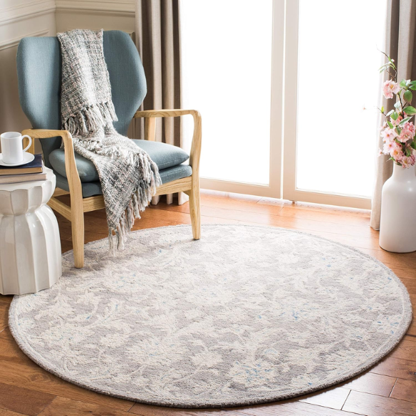 Tufted Wool Area Rug – Luxurious Floral Design